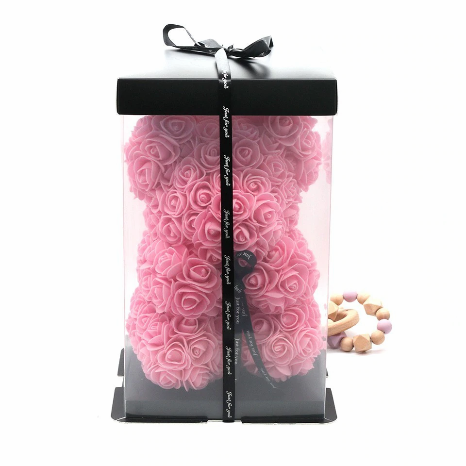 Thumbnail: NEW Valentines Day Gift 25cm Red Bear Rose