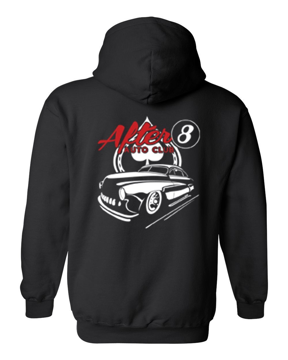 Men's/Unisex Pullover Hoodie Cool After 8 Hot Rod Auto Club