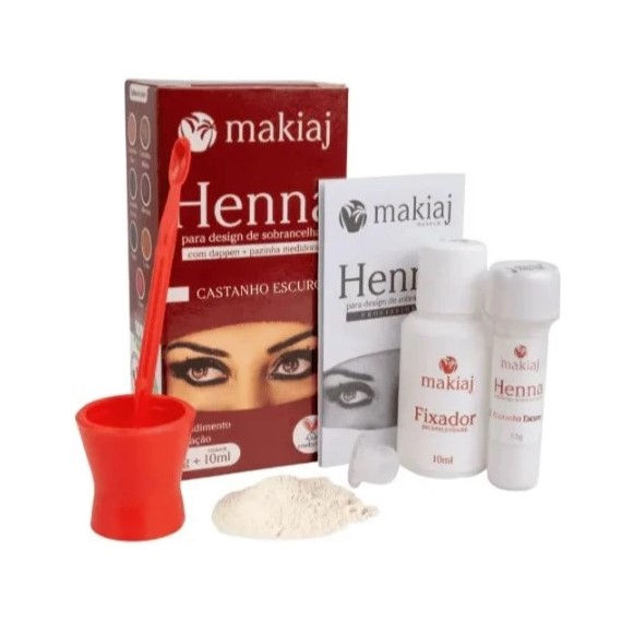 Henna para colorir sobrancelhas Castanho Médio