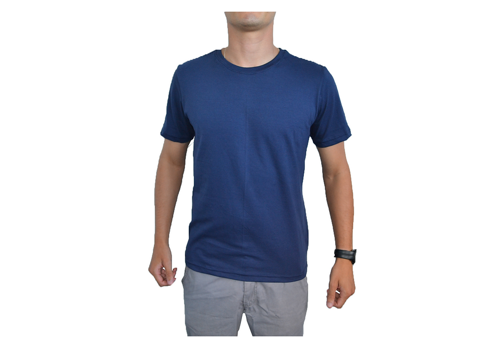Camiseta Gola Redonda Azul Marinho