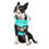 Thumbnail: GF PET Reversible Dog Raincoat - Neon Aqua With Iridescent