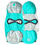 Thumbnail: GF PET Reversible Dog Raincoat - Neon Aqua With Iridescent
