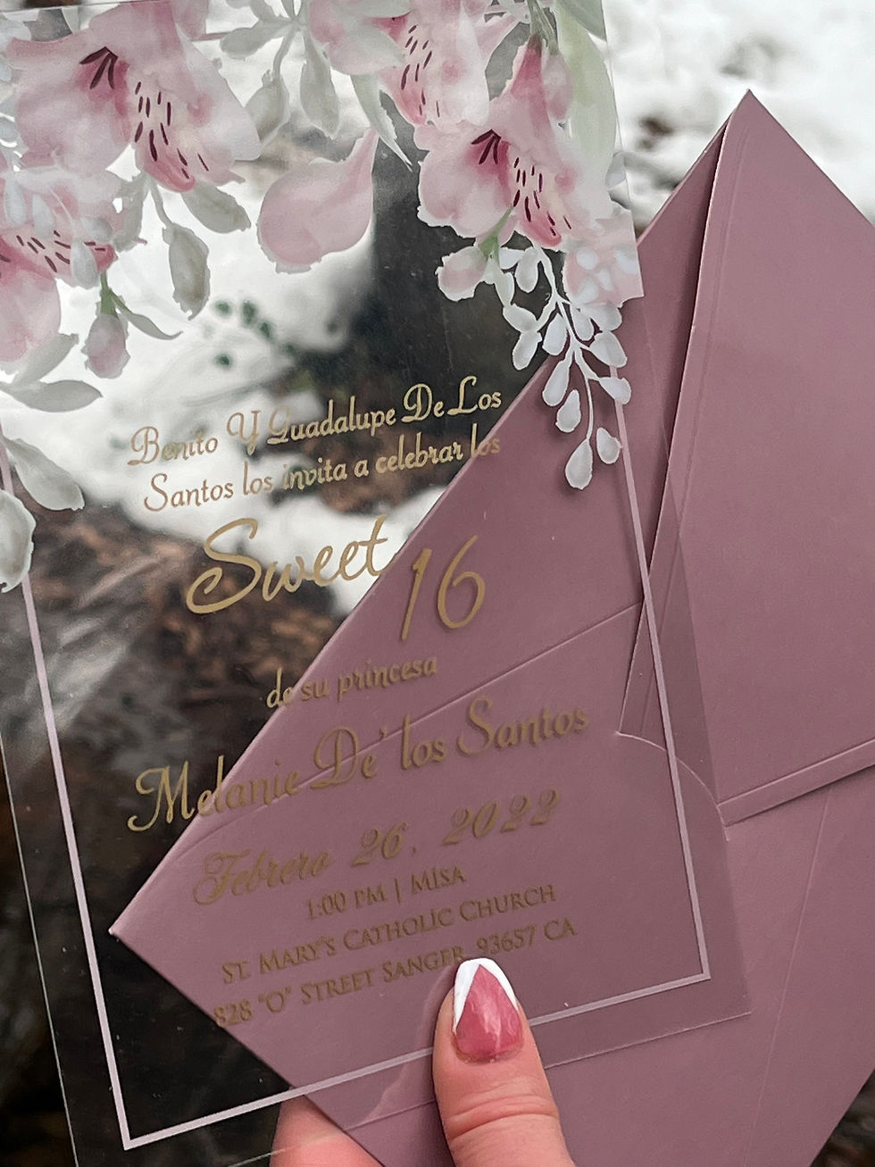 Thumbnail: acrylic invitation cards