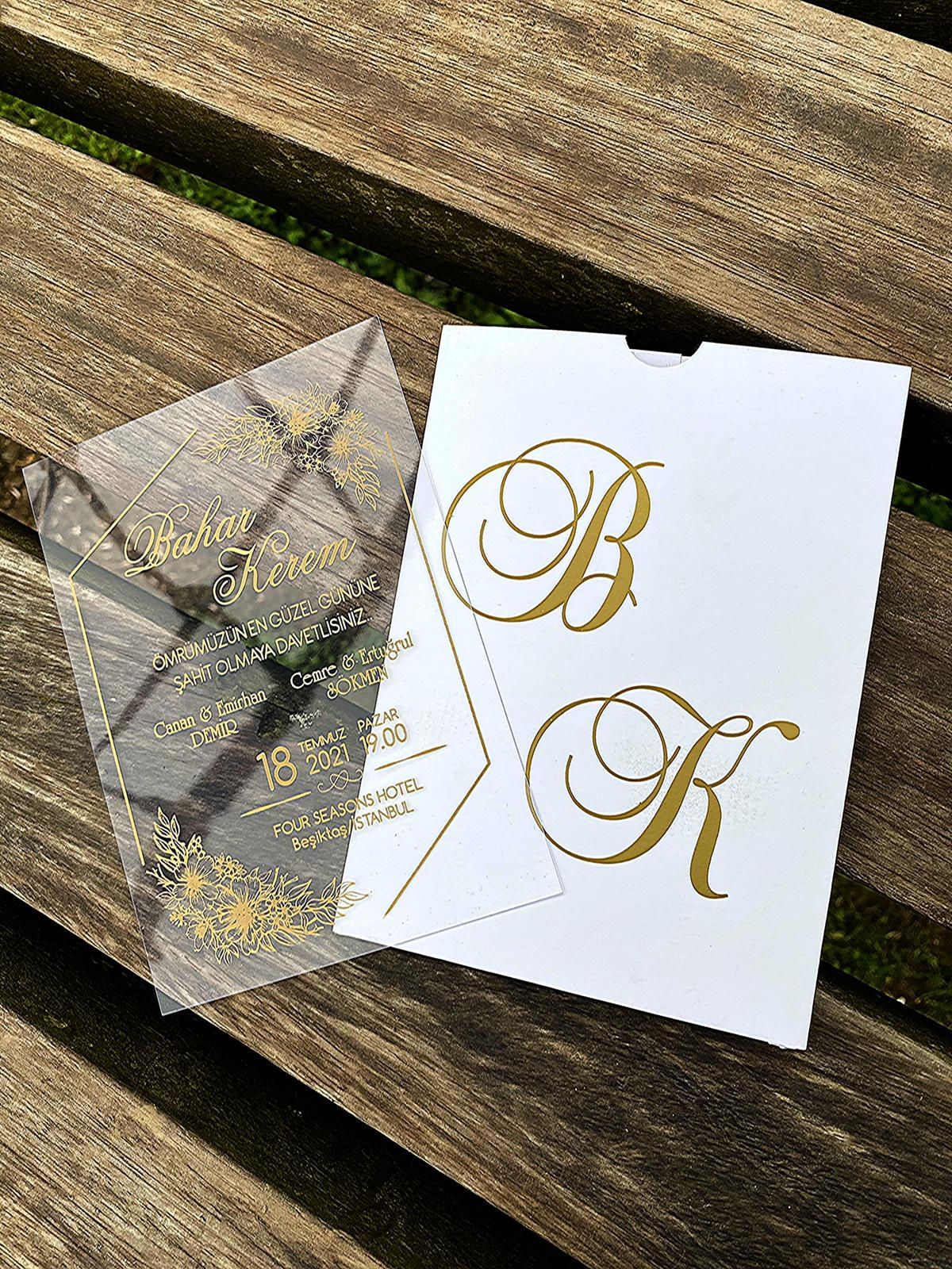 acrylic invitation cards