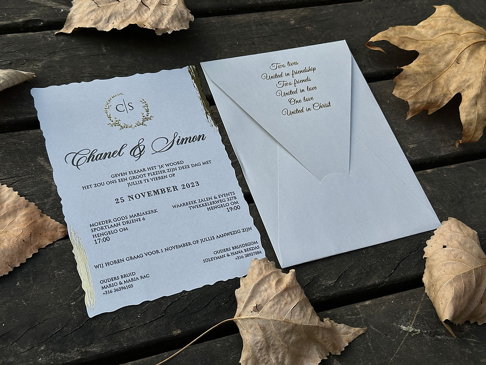 Elegant wedding invitation cards