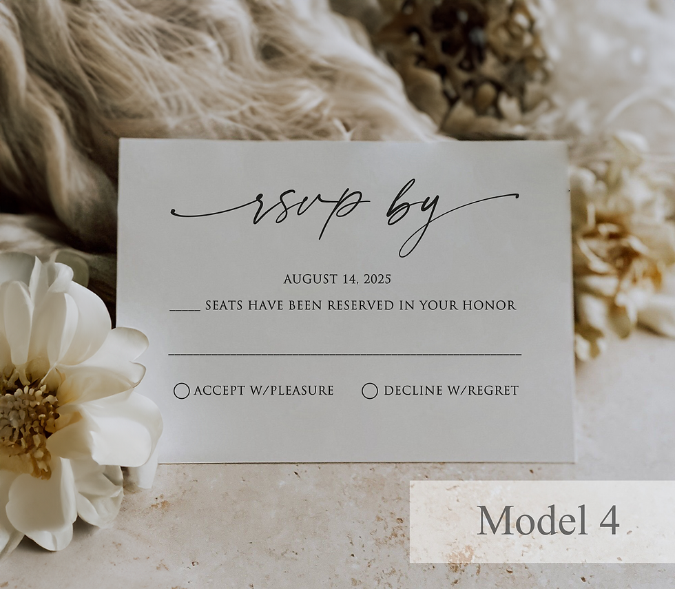 Miniatura: QR Coded Customizable RSVP Card, Wedding Kindly Respond Card,