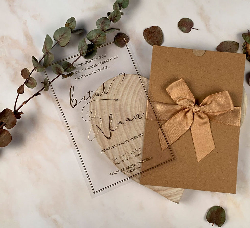 Acrylic invitation card