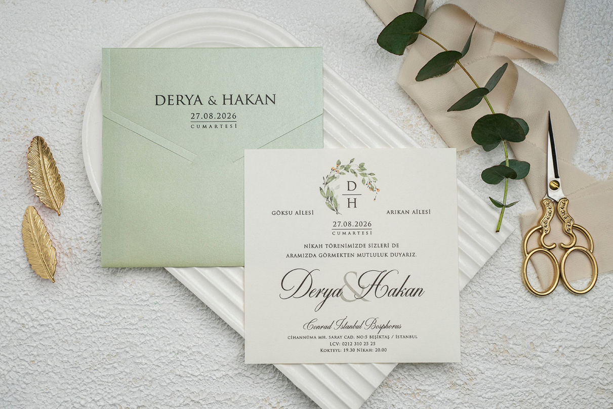 Elegant wedding invitation cards