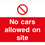Thumbnail: No cars allowed on site