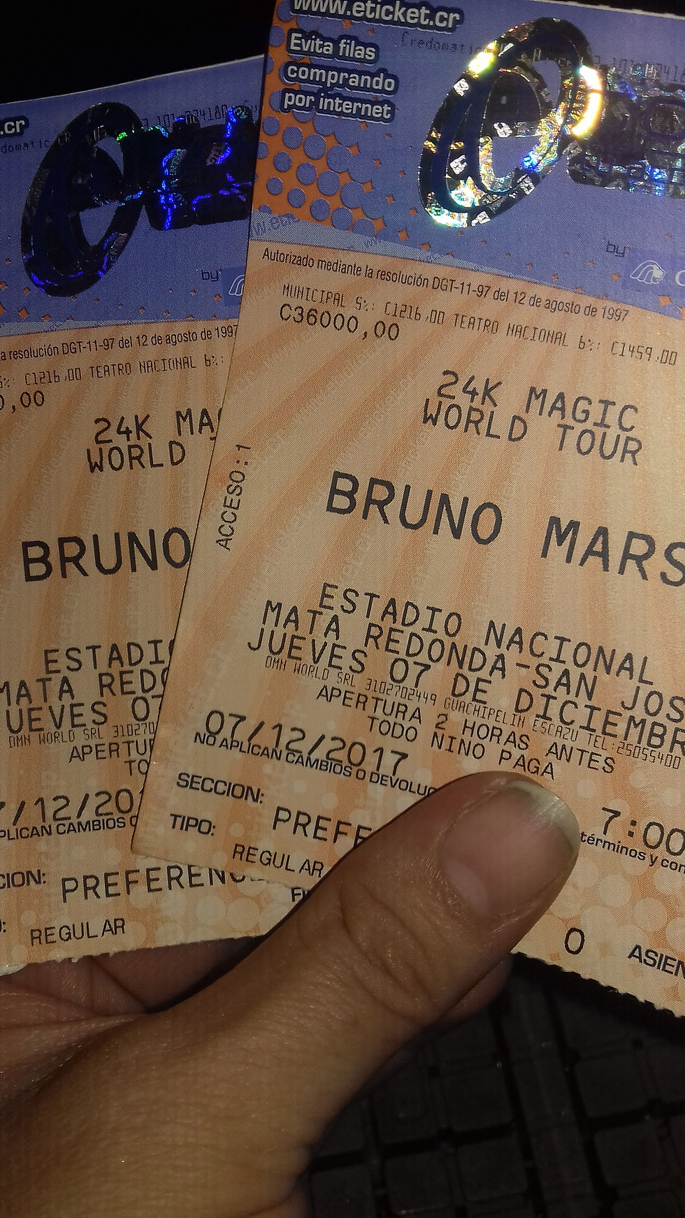 Bruno Mars en Costa Rica 2017