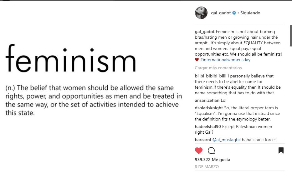 Gal Gadot en Instagram