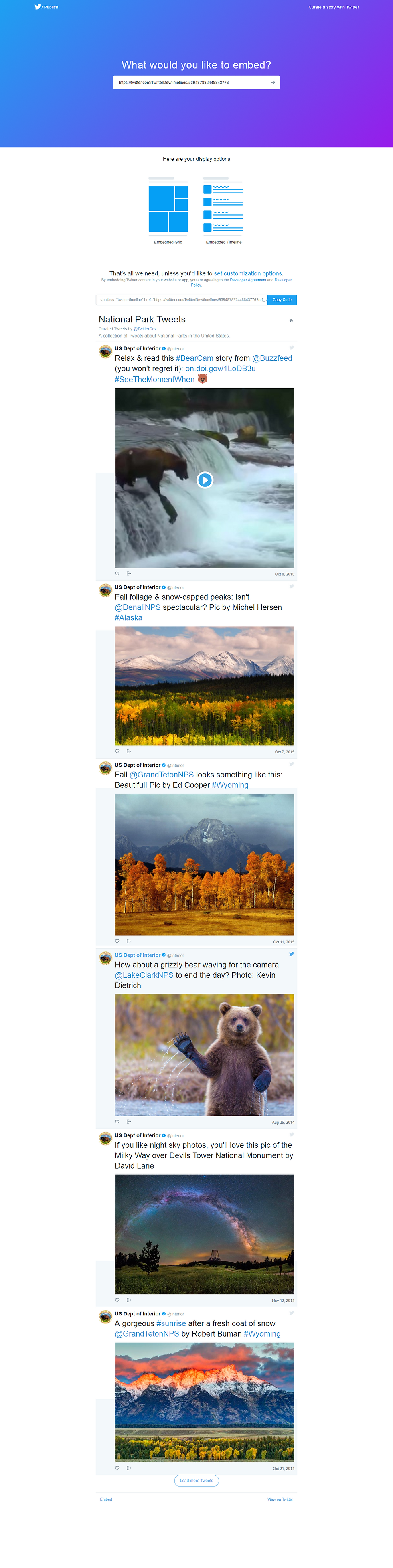 Twitter for Website