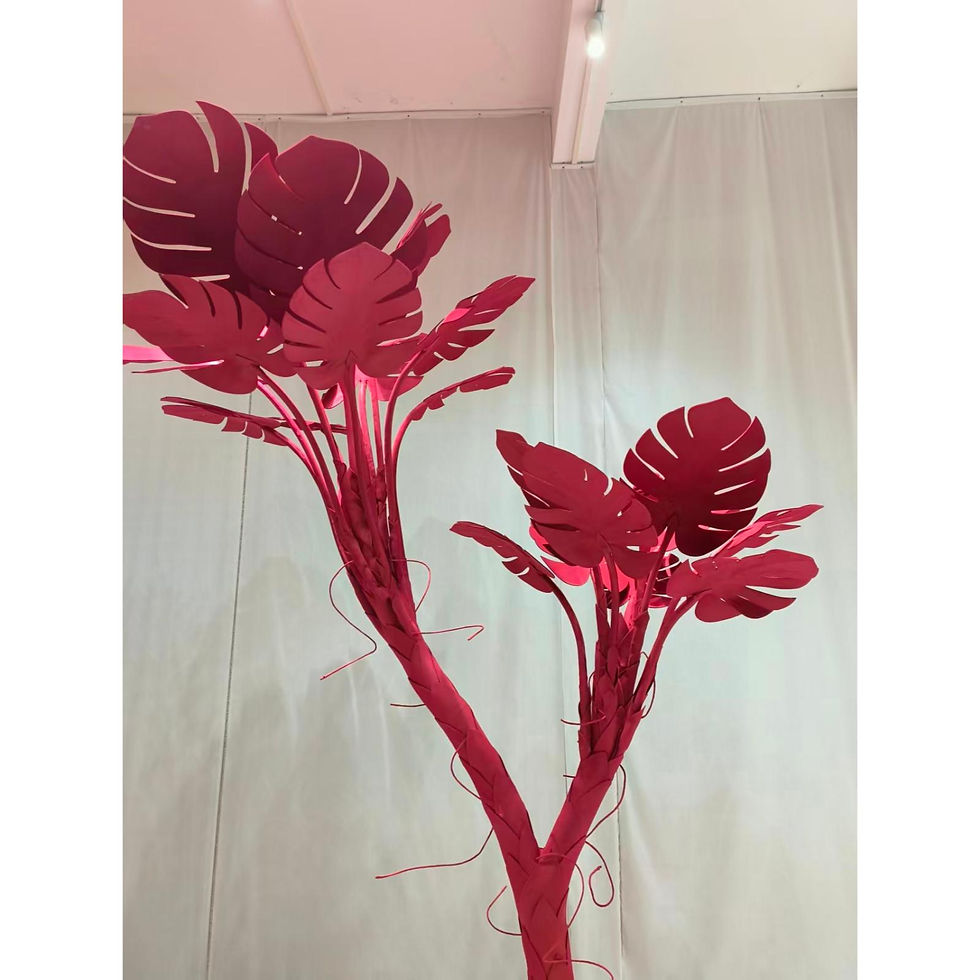 Thumbnail: Τεχνητο Δεντρο Eva Μονστερα "Crimson Leaf" Κοκκινο 320 εκ