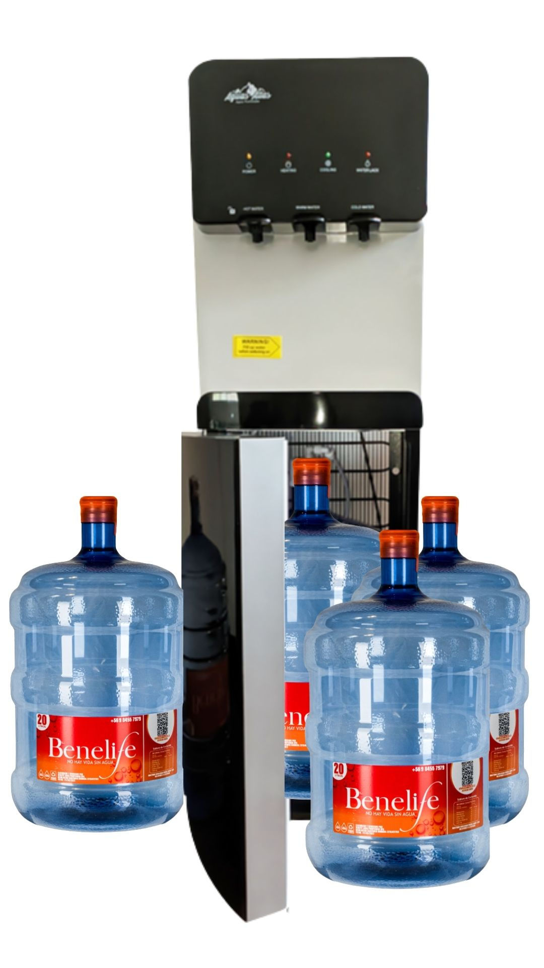 Bidon oculto compresor + 4 bidones 20 lts