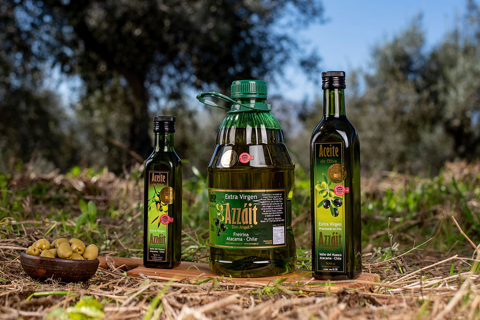 Botellas de aceite en distintos tamaños