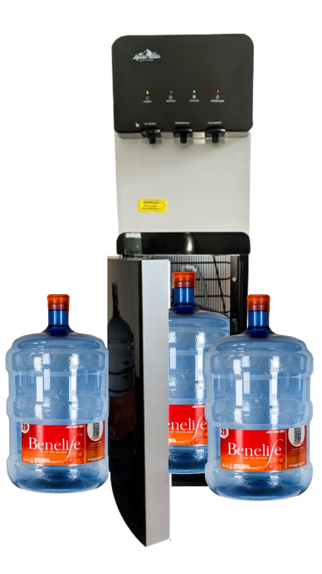 Bidon oculto compresor + 3 bidones 20 lts