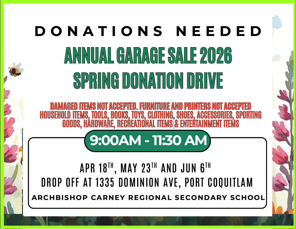 Garage Sale Drop Off Dates