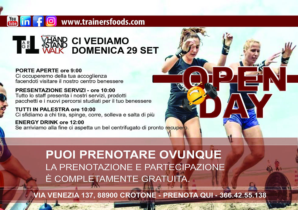 OPEN DAY - TUTTI IN PALESTRA