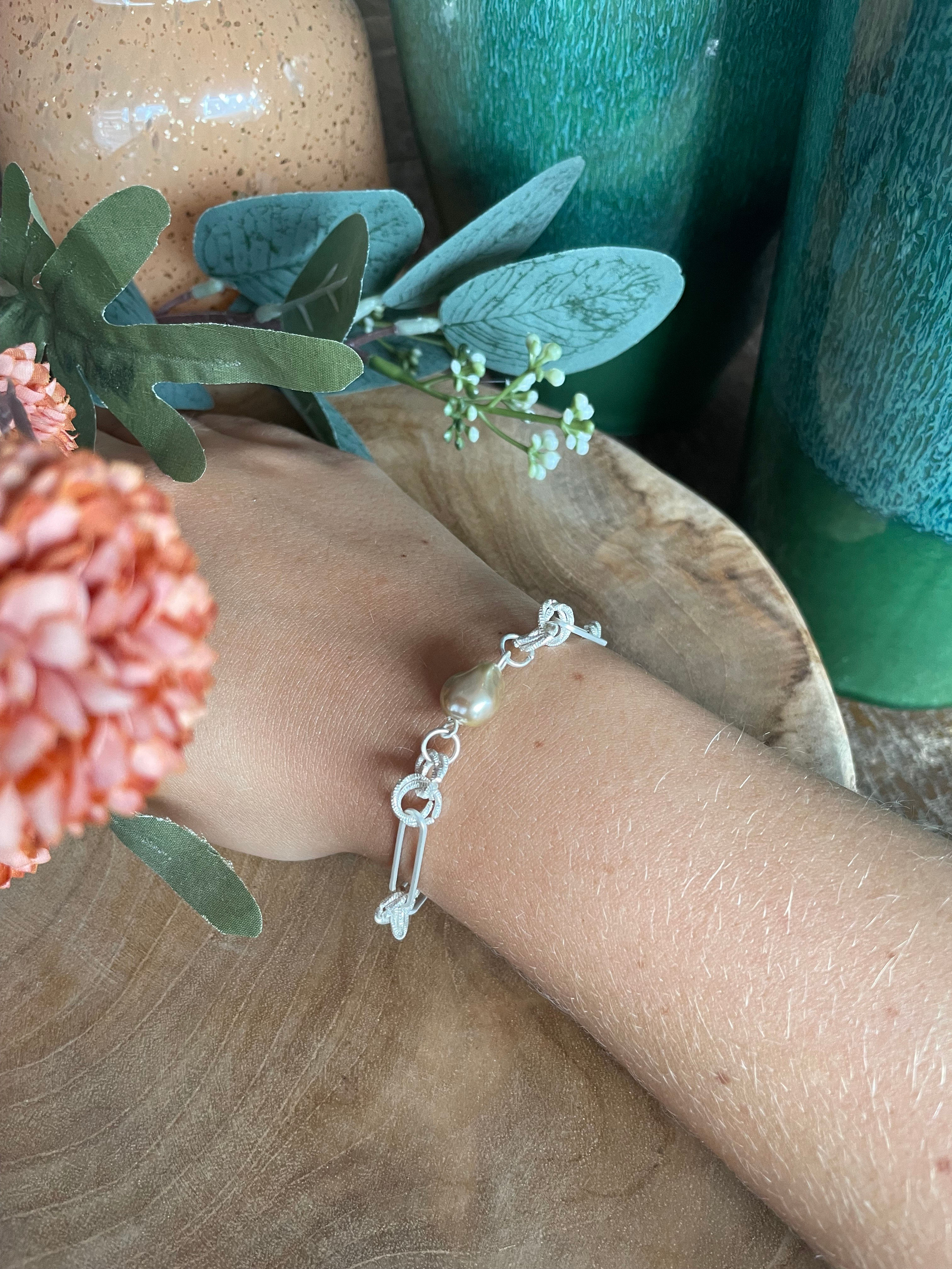 Bracelet argenté mat