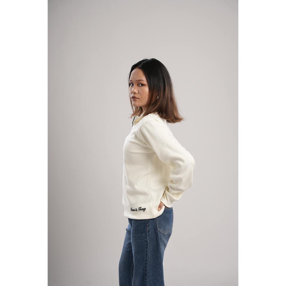 Thumbnail: Zipper Polo T-Shirt - White