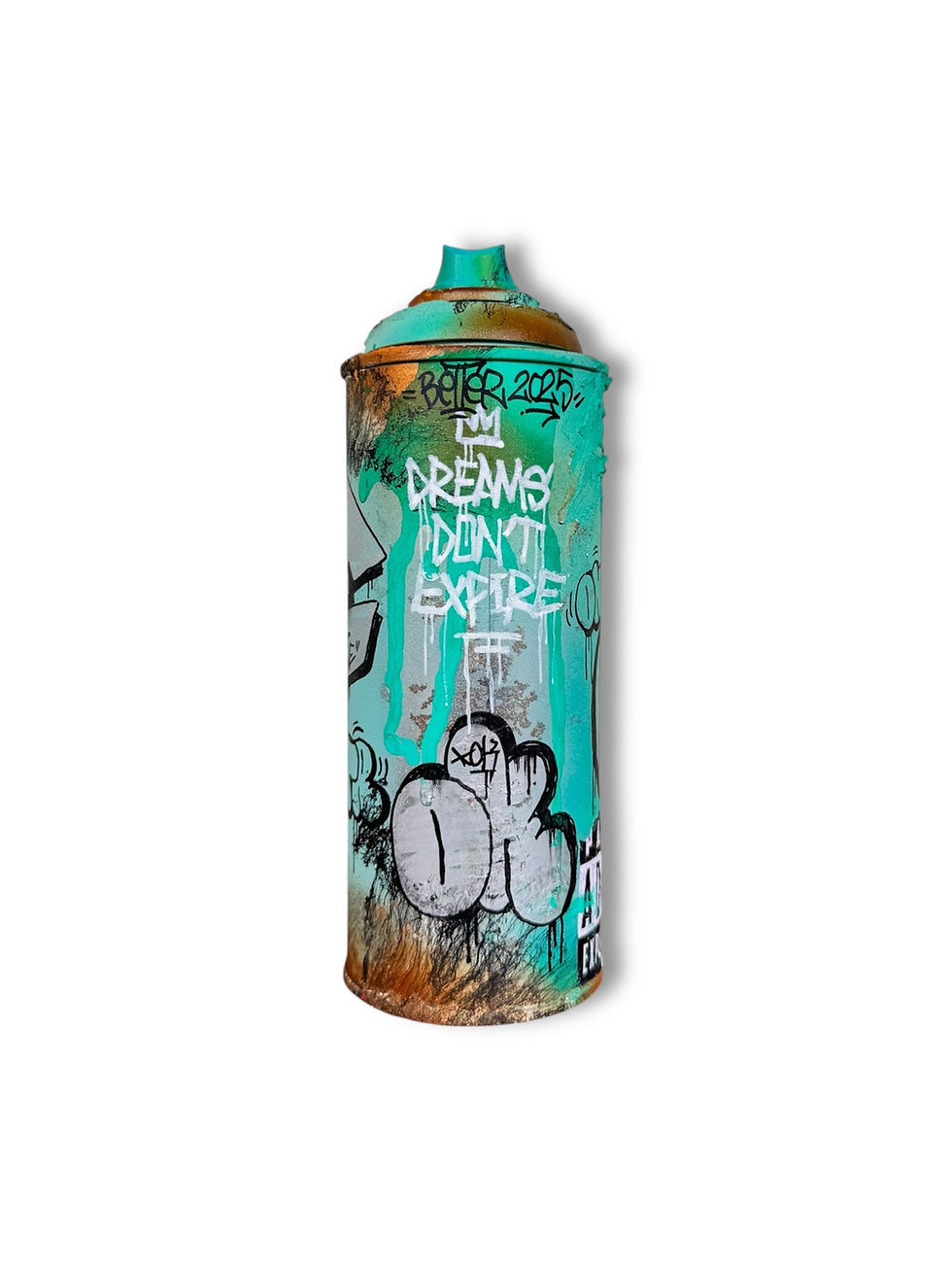 Miniature : Spray Can Blue Rust