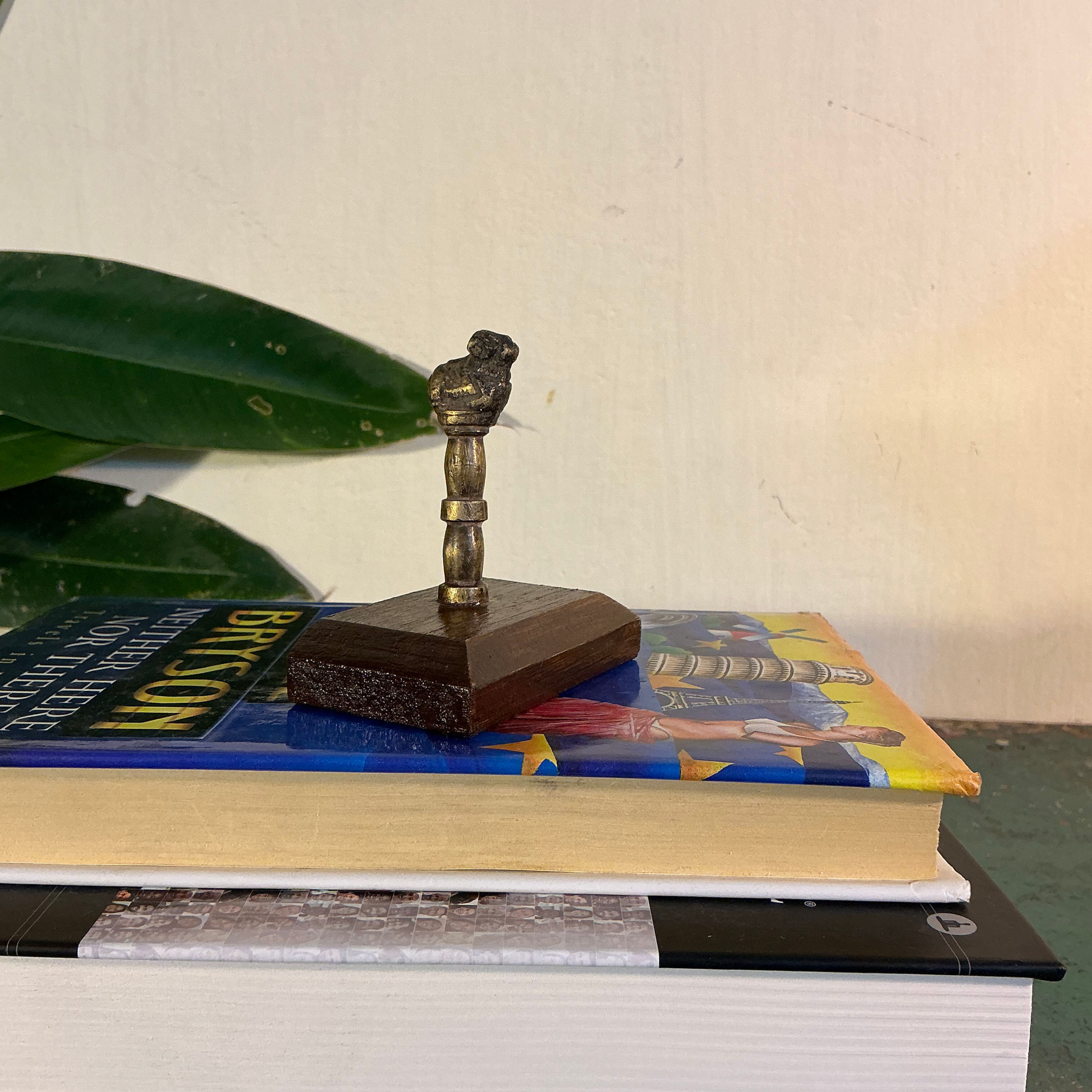 Vintage Hindu Bell Handle: Nandi Paperweight/Rubber Stamp