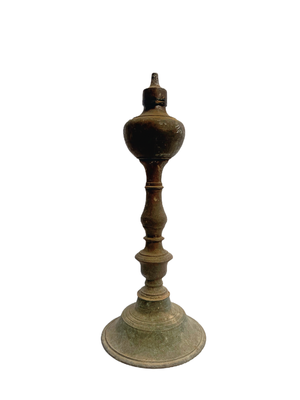 Thumbnail: Tall Brass Antique Kerosene Lamp