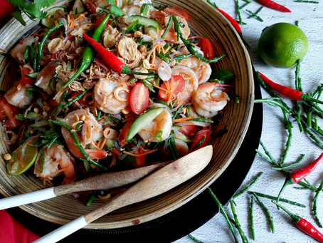 Thai shrimp noodle salad