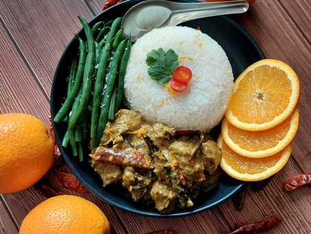 Orange and coconut lamb curry