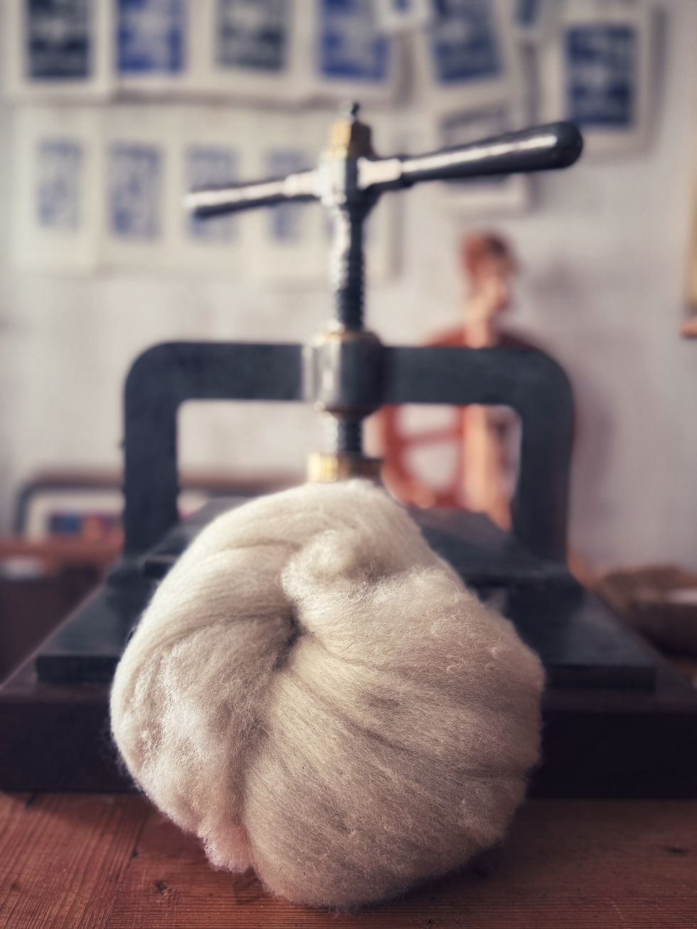 Nappe prête à filer – entre outil et matière