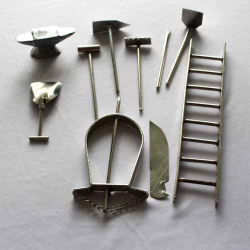 ACHABA CADENA DE 21 HERRAMIENTAS PARA OGGUN GRANDE – ASHABA BUEN METAL – NEW