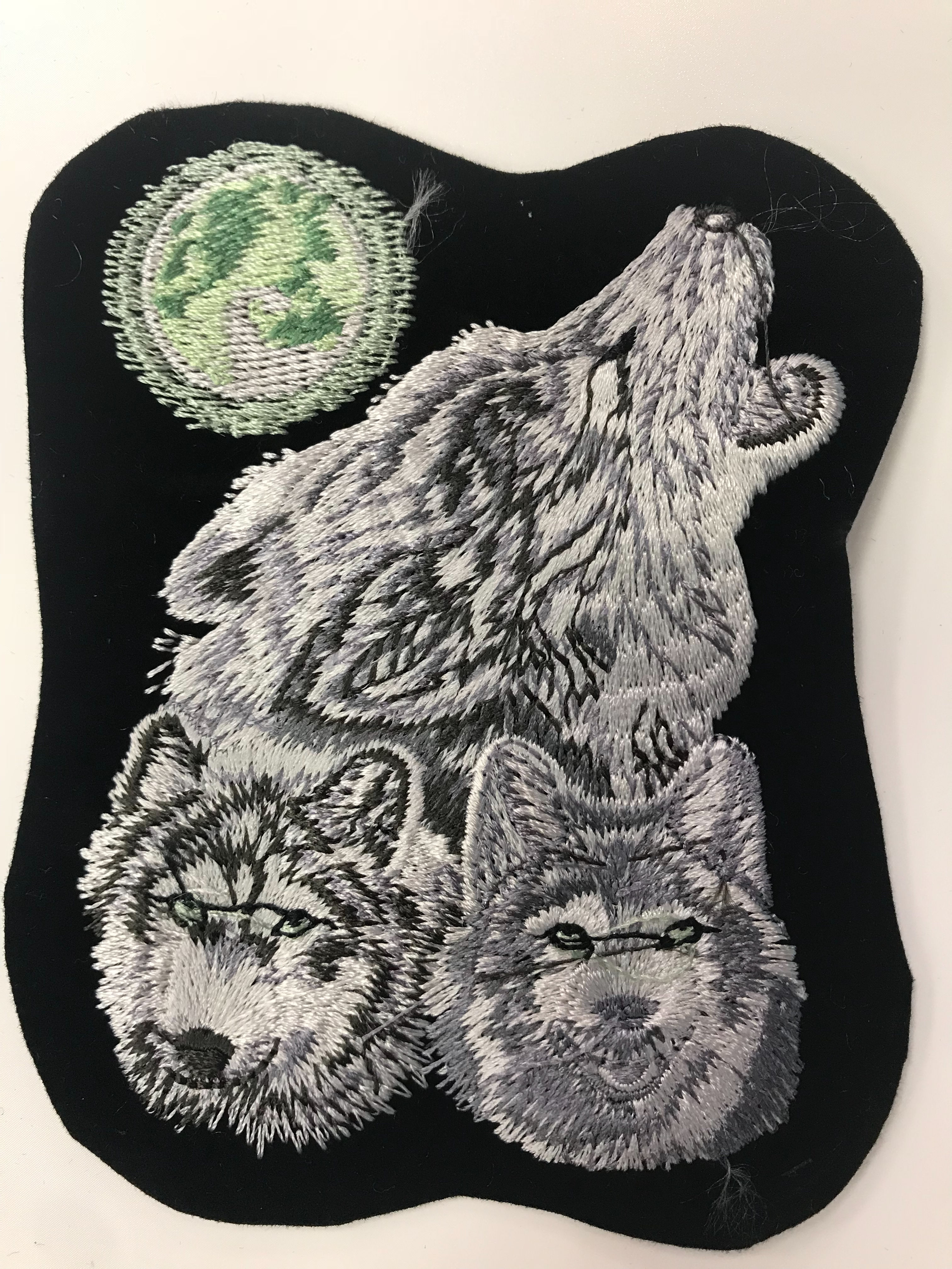 Wolves with Moon Patch