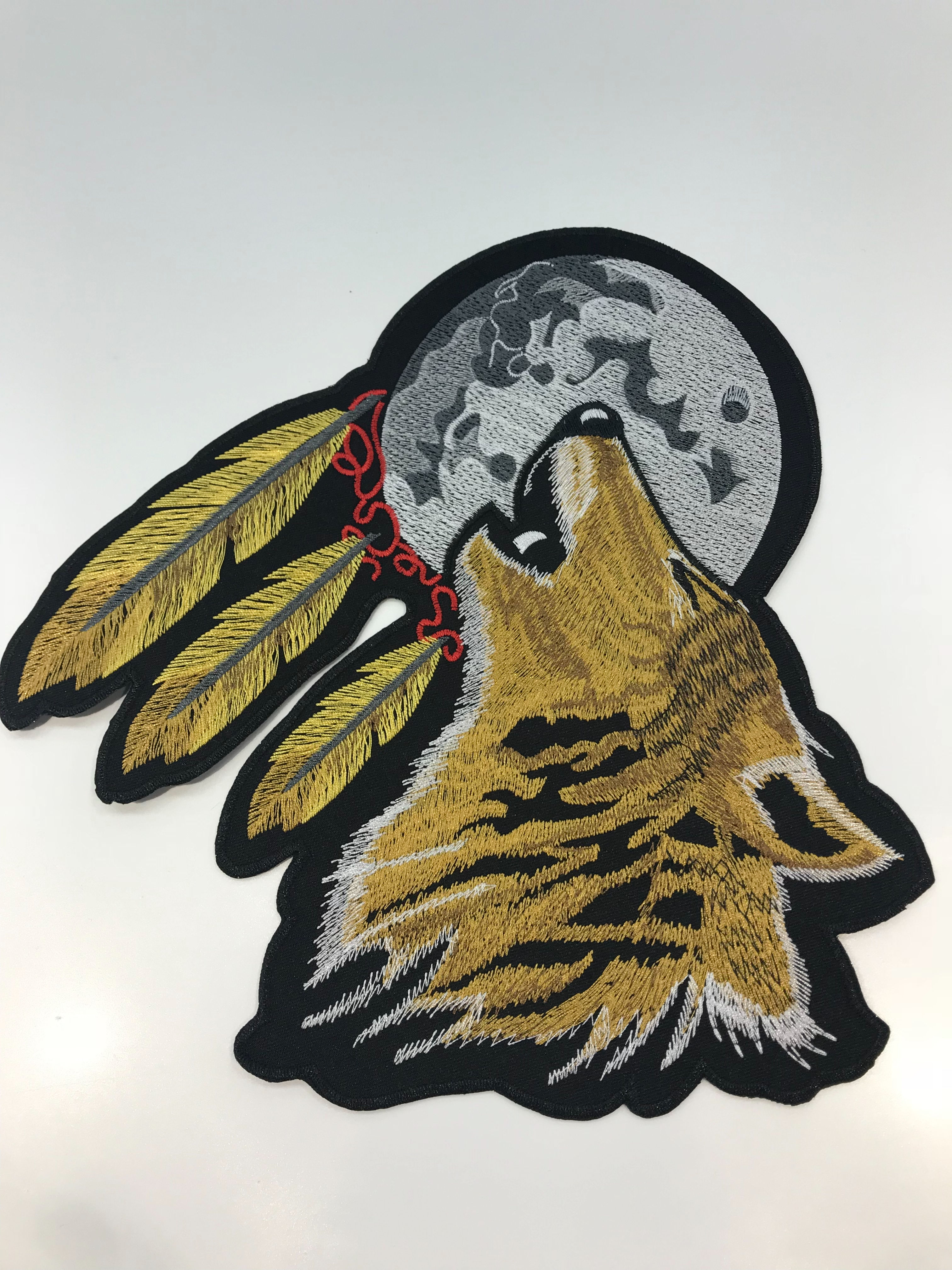 Wolf with Moon Large Patch