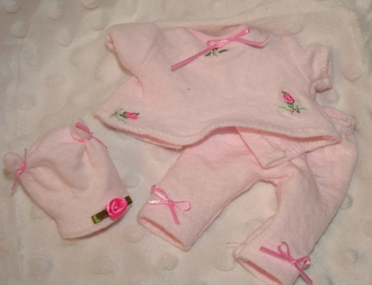 Thumbnail: PDF Reborn Doll Pattern, Micro Premmie, jacket, hat and pants for 6" OOAK dolls