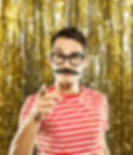 Man with Photo Booth Props