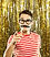 Mann mit Photo Booth Props