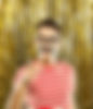 Mann mit Photo Booth Props