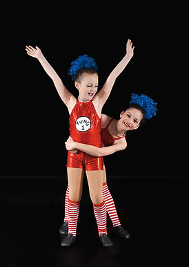 Mini competitive Novice musical theatre duet in custom dance costumes