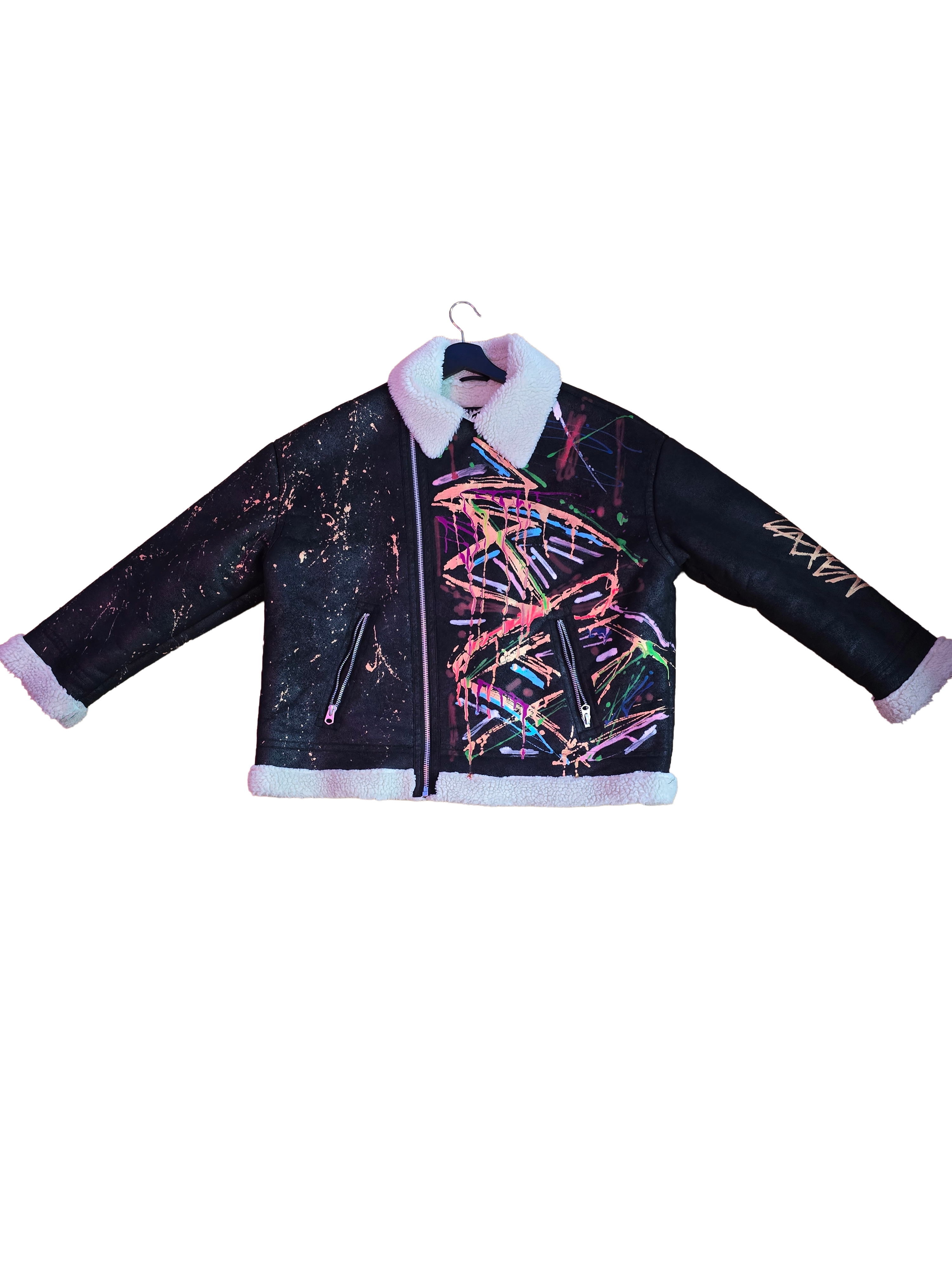 Pre-Made Valen Leather Bomber Jacket