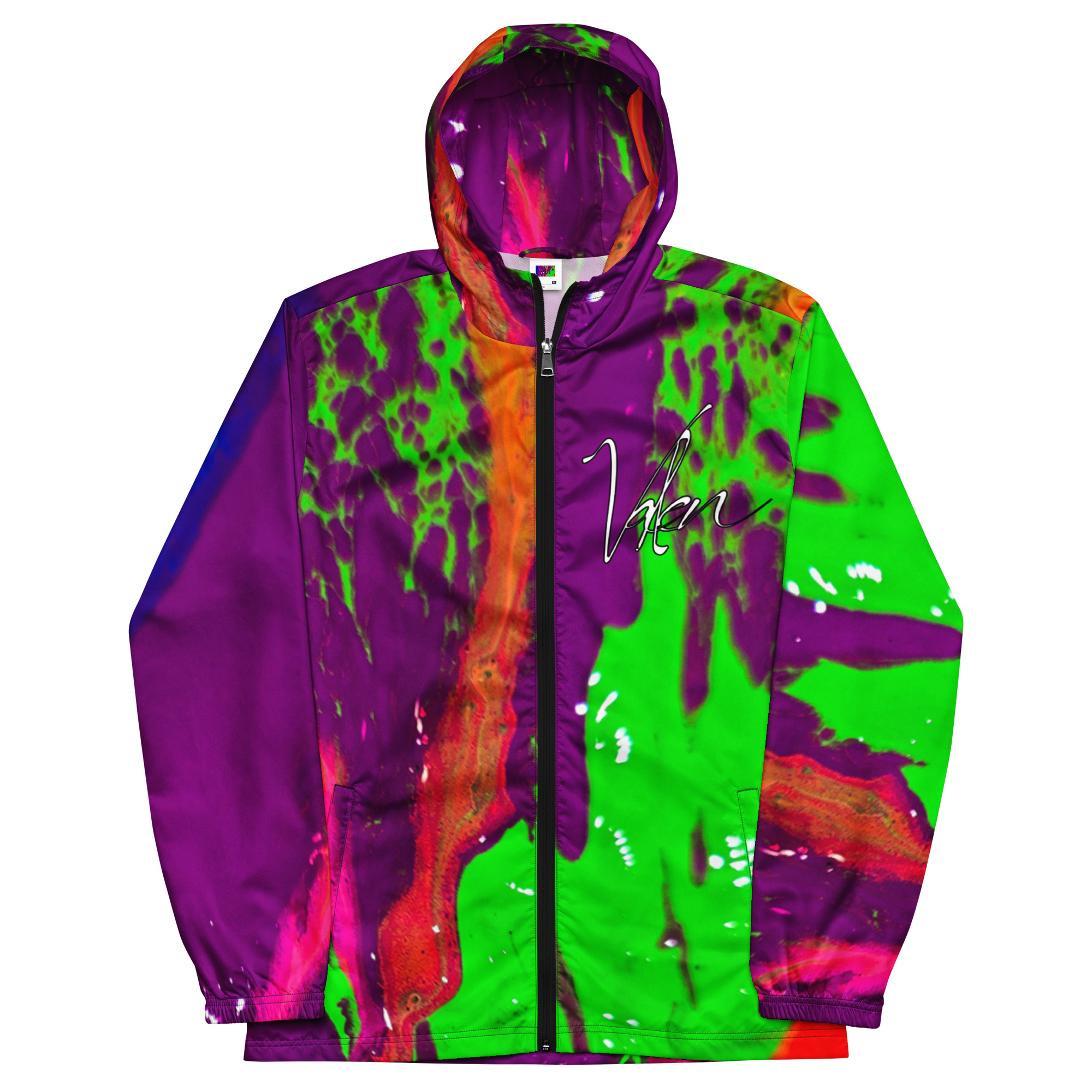 WSA Swirl Mix Prp/Grn Windbreaker