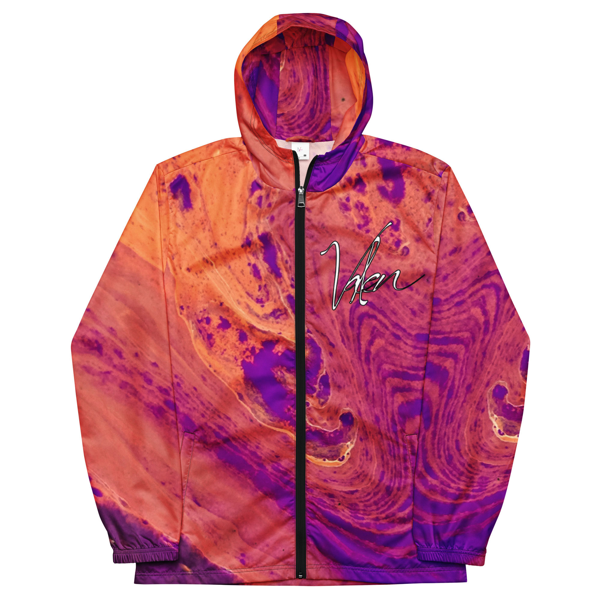 WSA Swirl Mix Org/Prp Windbreaker
