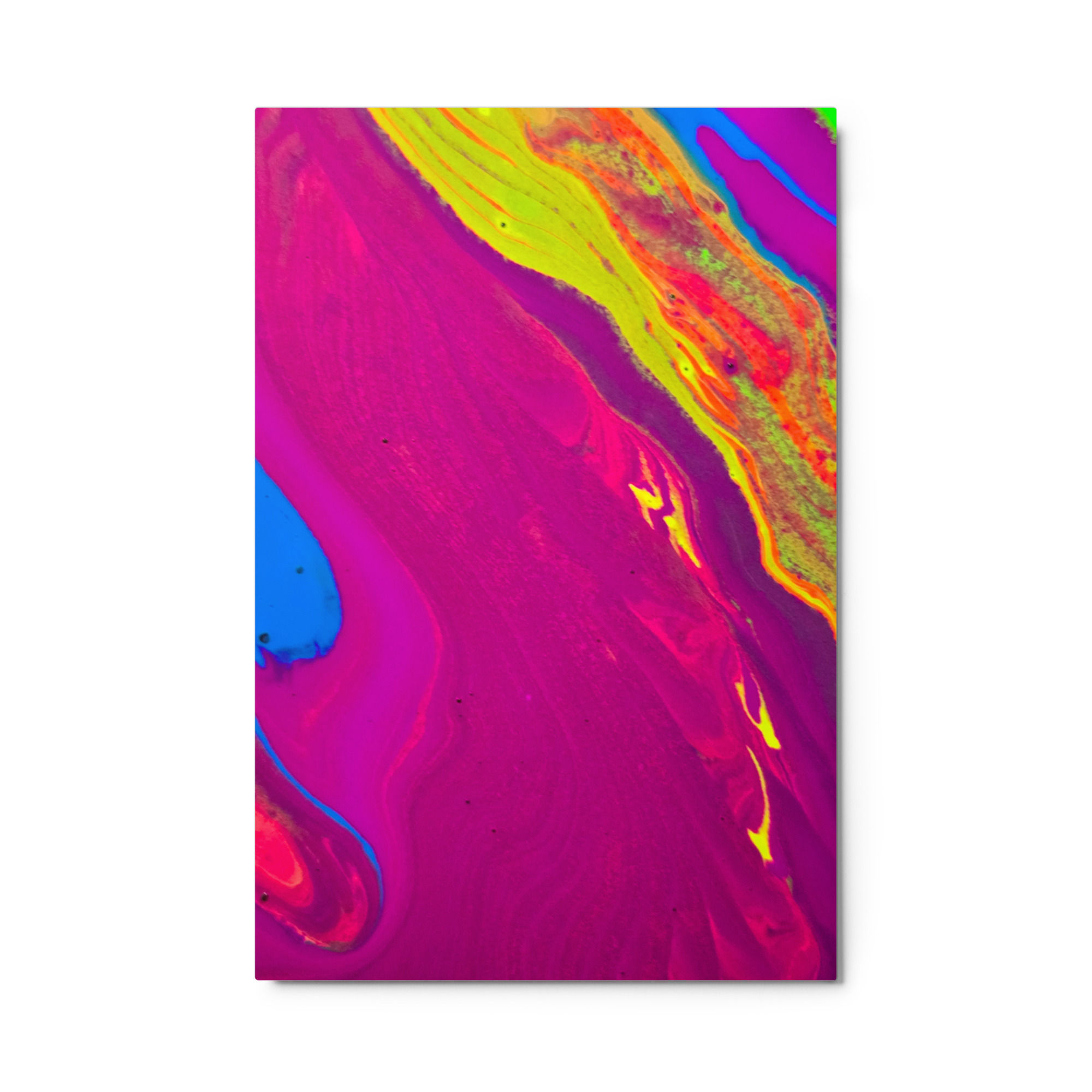 Valen Color Swirl Metal Print Mix Ylw/Pnk