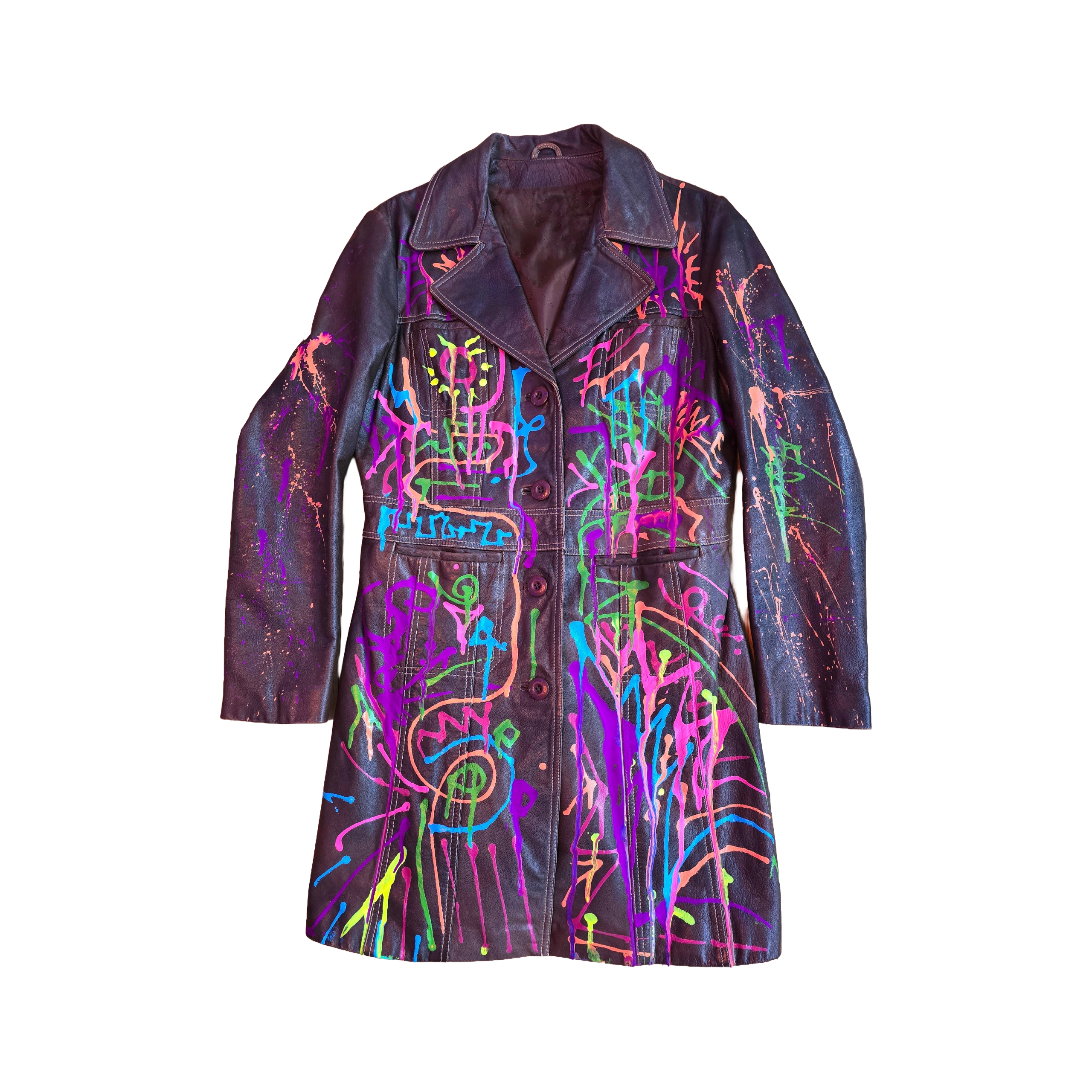 Valen Brown Leather Custom Jacket 1of1