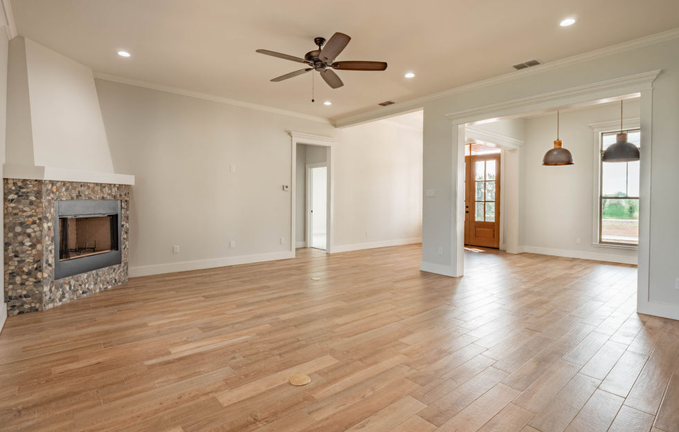 Living room and formal dining room.