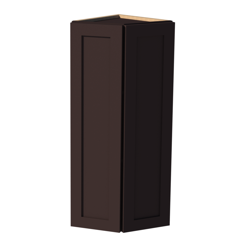 Shaker Espresso 12" W x 36" H x 12" D Angle End Wall Cabinet