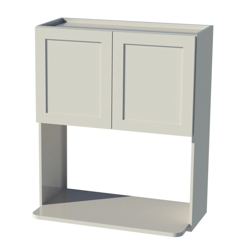 Shaker Light Grey 30" W x 36" H x 12" D Microwave Wall Cabinet
