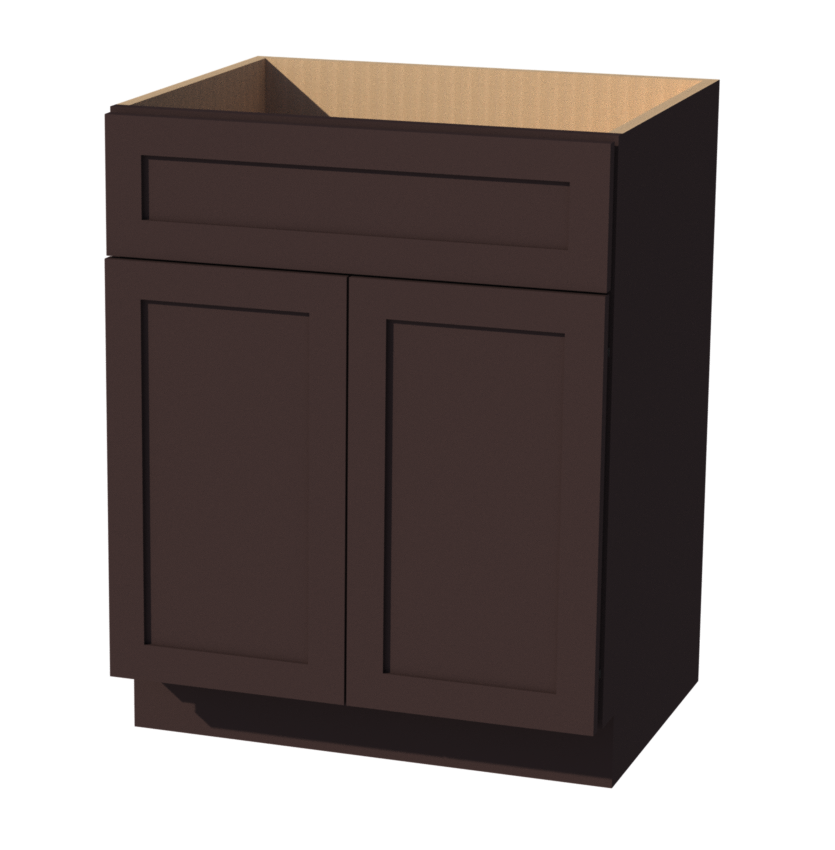 Beautiful White and Espresso Shaker Cabi