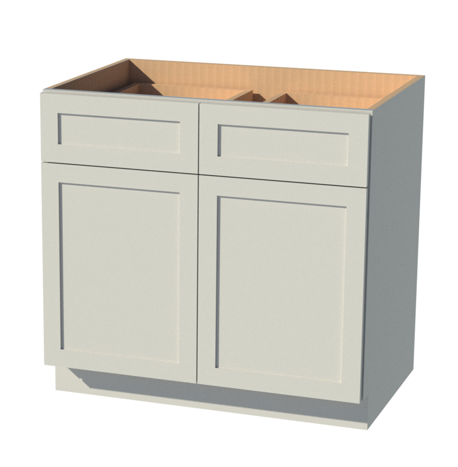 Beautiful White and Espresso Shaker Cabi