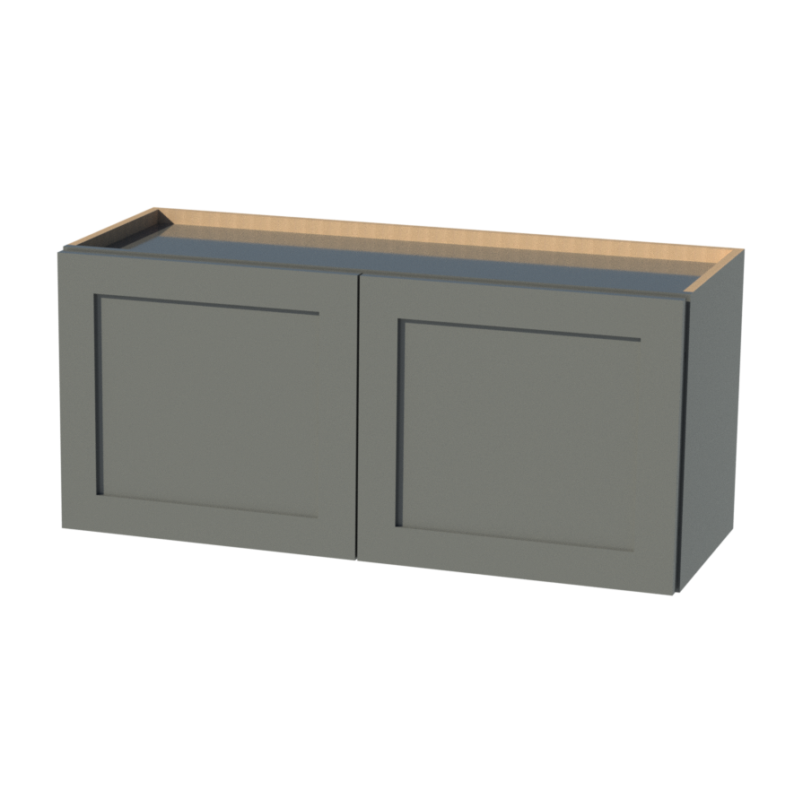 Shaker Grey 33"W x 15"H x 12"D Wall Cabinet