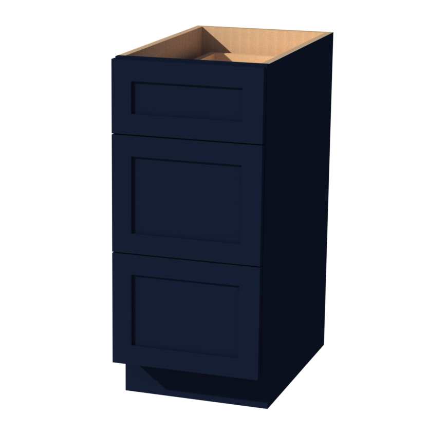 Shaker Navy Blue 15" W x 34.5" H x 24" D Drawer Base Cabinet